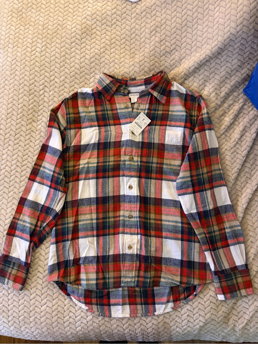 Crewcuts Red Green Plaid Button-Down Shirt